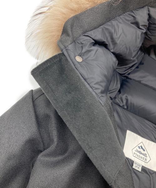 Pyrenex（ピレネックス）Pyrenex (ピレネックス) ANNECY DRILL FUR EDダウンコート　アウター　ビジネスコート　ミドル丈　EDIFICE別注 ブラック サイズ:Mの古着・服飾アイテム