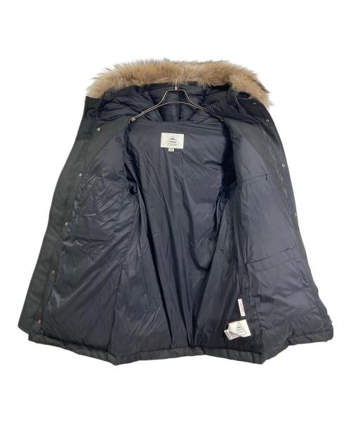 Pyrenex（ピレネックス）Pyrenex (ピレネックス) ANNECY DRILL FUR EDダウンコート　アウター　ビジネスコート　ミドル丈　EDIFICE別注 ブラック サイズ:Mの古着・服飾アイテム