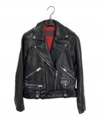 ALL SAINTSオールセインツ）の古着「ライダースジャケット　レザージャケット」｜ブラック