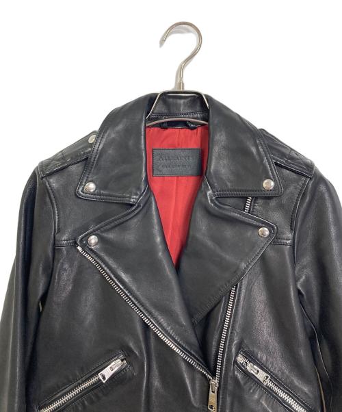 ALL SAINTS（オールセインツ）ALL SAINTS (オールセインツ) ライダースジャケット　レザージャケット ブラック サイズ:UK4の古着・服飾アイテム