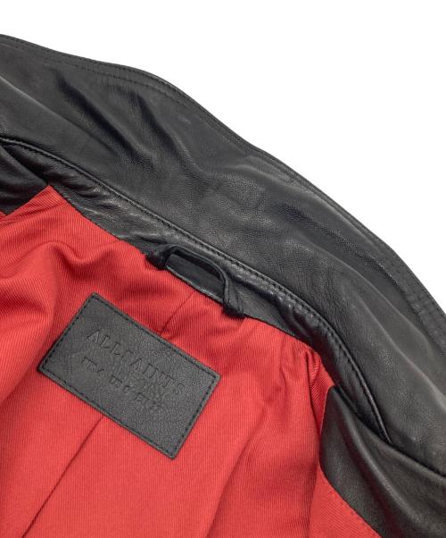 ALL SAINTS（オールセインツ）ALL SAINTS (オールセインツ) ライダースジャケット　レザージャケット ブラック サイズ:UK4の古着・服飾アイテム