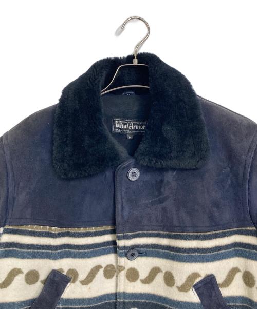 Wind Armor（ウィンドアーマー）Wind Armor (ウィンドアーマー) ムートンジャケット　 ネイビー サイズ:Mの古着・服飾アイテム