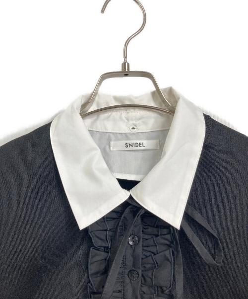 Snidel（スナイデル）Snidel (スナイデル) 26SS フリルニットカーディガン　セレモニー ブラック サイズ:FREEの古着・服飾アイテム