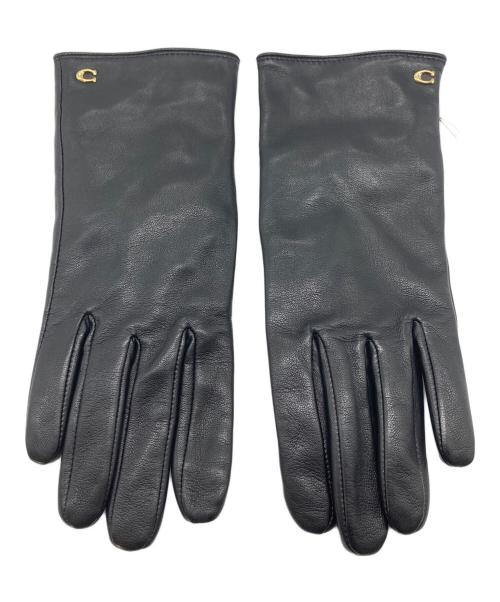 COACH（コーチ）COACH (コーチ) スカルプテッド シグネチャー レザー テック グローブ　手袋 サイズ:7の古着・服飾アイテム