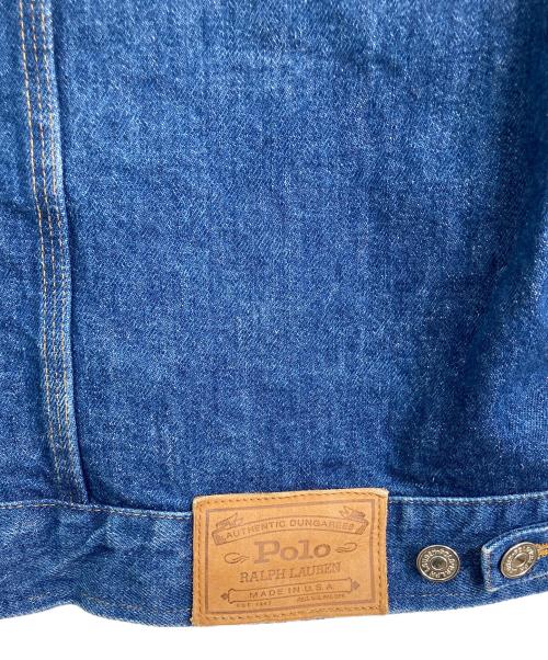POLO RALPH LAUREN（ポロ・ラルフローレン）POLO RALPH LAUREN (ポロ・ラルフローレン) 【古着】カバーオール　アウター　デニムジャケット　デニムカバーオール　USA製　ライトアウター　80s  80年代　 ブルー サイズ:Mの古着・服飾アイテム