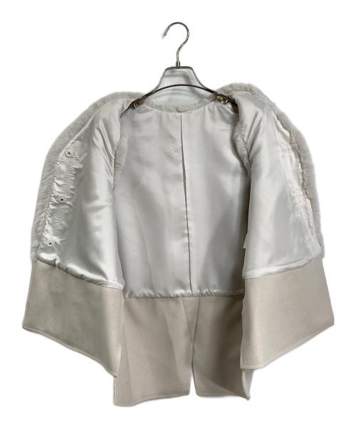 resil（レジル）resil (レジル) ドッキングショートファーベスト ヤマダヤ ホワイト サイズ:38の古着・服飾アイテム