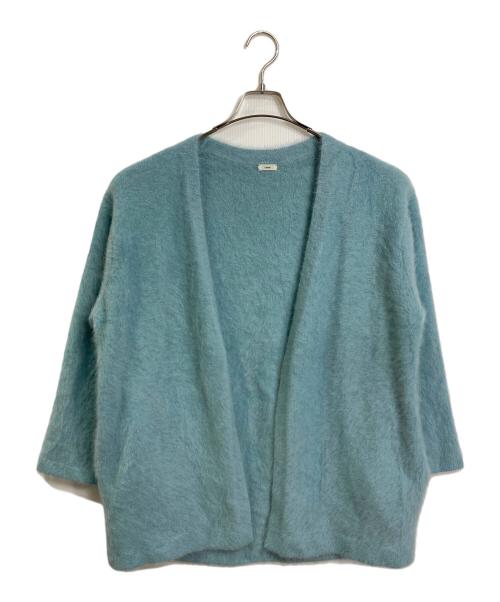 IENA（イエナ）IENA (イエナ) フォックスカシミヤ Vネックカーディガン ブルー サイズ:実寸参照の古着・服飾アイテム