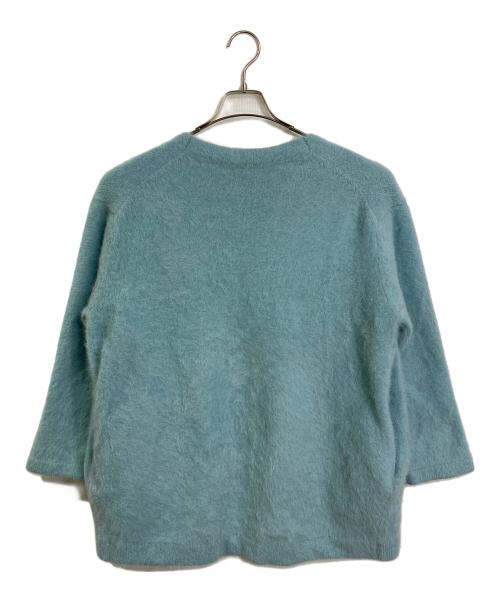 IENA（イエナ）IENA (イエナ) フォックスカシミヤ Vネックカーディガン ブルー サイズ:実寸参照の古着・服飾アイテム