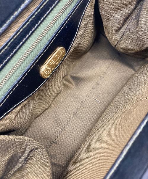 FENDI（フェンディ）FENDI (フェンディ) ズッカジャガード 2WAYショルダーバッグ　ハンドバッグ　ショルダーバッグ　セレモニー　総柄 ブラウン×ブラック サイズ:実寸参照の古着・服飾アイテム