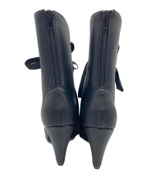 Victorian maiden（ヴィクトリアンメイデン）Victorian maiden (ヴィクトリアンメイデン) レースアップブーツ　ショートブーツ　編み上げブーツ ブラック サイズ:23の古着・服飾アイテム