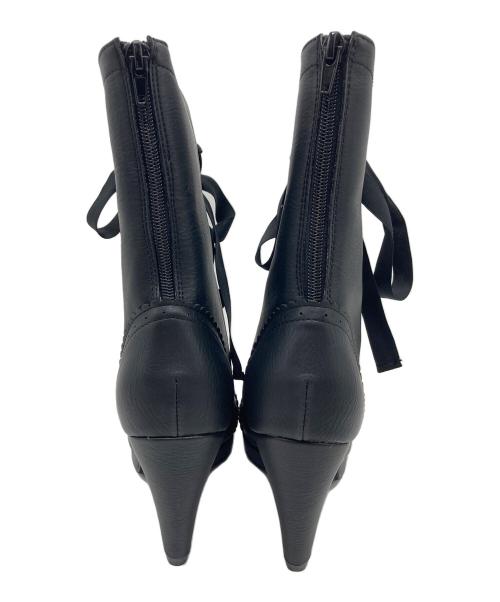 Victorian maiden（ヴィクトリアンメイデン）Victorian maiden (ヴィクトリアンメイデン) レースアップブーツ　ショートブーツ　編み上げブーツ ブラック サイズ:25の古着・服飾アイテム