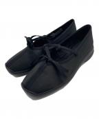 Le Talonル タロン）の古着「Lダブルリボンバレリーナ」｜ブラック