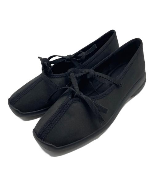 Le Talon（ル タロン）Le Talon (ル タロン) Lダブルリボンバレリーナ ブラック サイズ:23.5㎝の古着・服飾アイテム