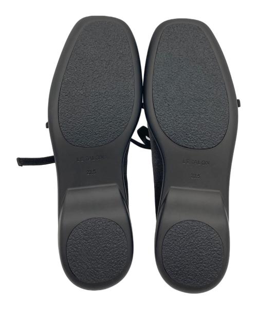 Le Talon（ル タロン）Le Talon (ル タロン) Lダブルリボンバレリーナ ブラック サイズ:23.5㎝の古着・服飾アイテム