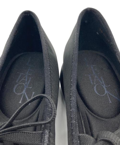 Le Talon（ル タロン）Le Talon (ル タロン) Lダブルリボンバレリーナ ブラック サイズ:23.5㎝の古着・服飾アイテム