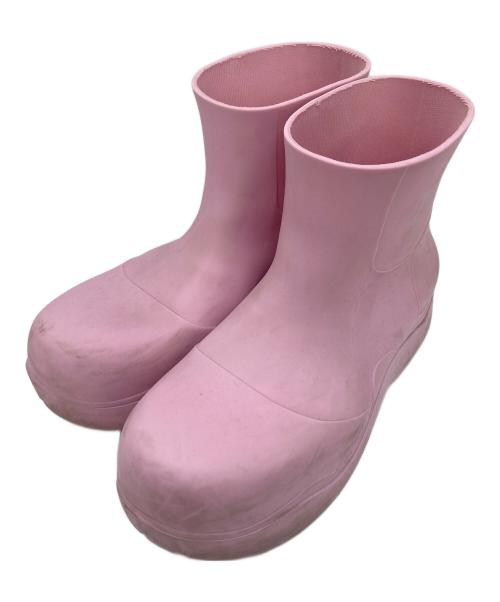 BOTTEGA VENETA（ボッテガベネタ）BOTTEGA VENETA (ボッテガベネタ) PUDDLE BOOTS MATT RUBBER　パドルブーツ　マットラバー　ショートブーツ　パドルブーツ レインブーツ ラバーブーツ モード　防水 イタリア製　厚底 ピンク サイズ:39の古着・服飾アイテム