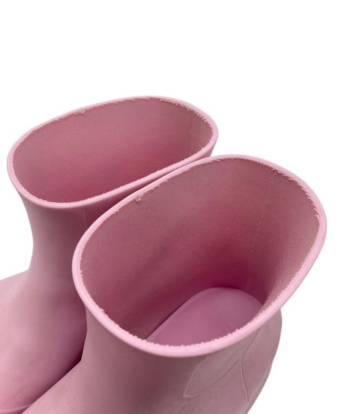 BOTTEGA VENETA（ボッテガベネタ）BOTTEGA VENETA (ボッテガベネタ) PUDDLE BOOTS MATT RUBBER　パドルブーツ　マットラバー　ショートブーツ　パドルブーツ レインブーツ ラバーブーツ モード　防水 イタリア製　厚底 ピンク サイズ:39の古着・服飾アイテム