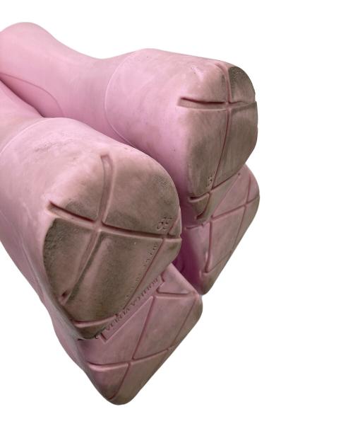 BOTTEGA VENETA（ボッテガベネタ）BOTTEGA VENETA (ボッテガベネタ) PUDDLE BOOTS MATT RUBBER　パドルブーツ　マットラバー　ショートブーツ　パドルブーツ レインブーツ ラバーブーツ モード　防水 イタリア製　厚底 ピンク サイズ:39の古着・服飾アイテム