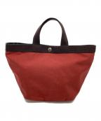 Herve Chapelierエルベシャプリエ）の古着「コーデュラ舟型トートM」｜レッド×モカ