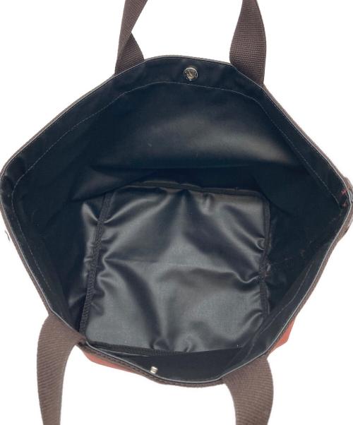 Herve Chapelier（エルベシャプリエ）Herve Chapelier (エルベシャプリエ) コーデュラ舟型トートM レッド×モカ サイズ:M（実寸参照）の古着・服飾アイテム