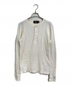 RRLダブルアールエル）の古着「ワッフルヘンリーネックカットソー」｜ホワイト