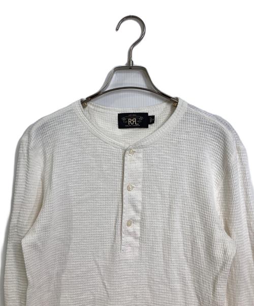 RRL（ダブルアールエル）RRL (ダブルアールエル) ワッフルヘンリーネックカットソー ホワイト サイズ:XSの古着・服飾アイテム