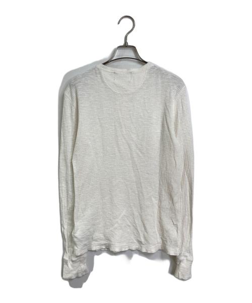 RRL（ダブルアールエル）RRL (ダブルアールエル) ワッフルヘンリーネックカットソー ホワイト サイズ:XSの古着・服飾アイテム