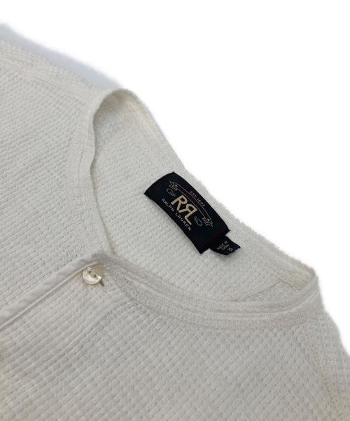 RRL（ダブルアールエル）RRL (ダブルアールエル) ワッフルヘンリーネックカットソー ホワイト サイズ:XSの古着・服飾アイテム