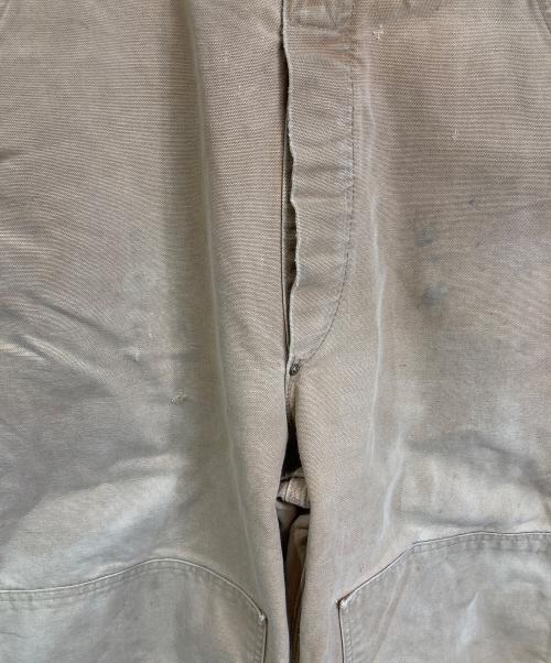 CarHartt（カーハート）CarHartt (カーハート) 【古着】デニムオーバーオール　USA製 ユニオンチケット ベージュ サイズ:実寸参照の古着・服飾アイテム