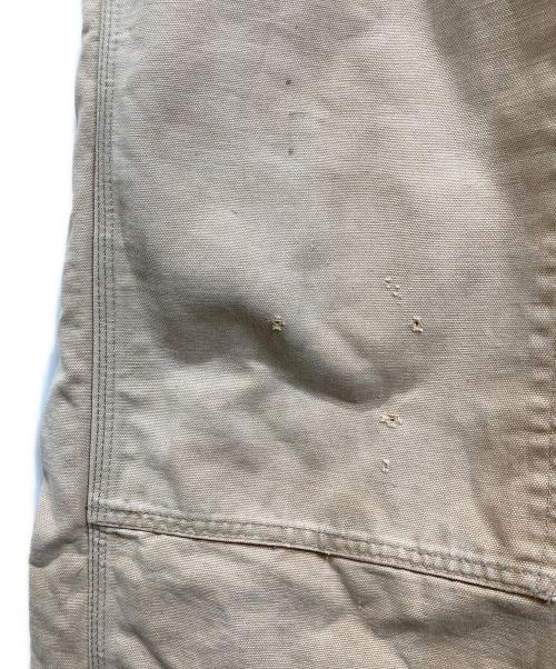 CarHartt（カーハート）CarHartt (カーハート) 【古着】デニムオーバーオール　USA製 ユニオンチケット ベージュ サイズ:実寸参照の古着・服飾アイテム