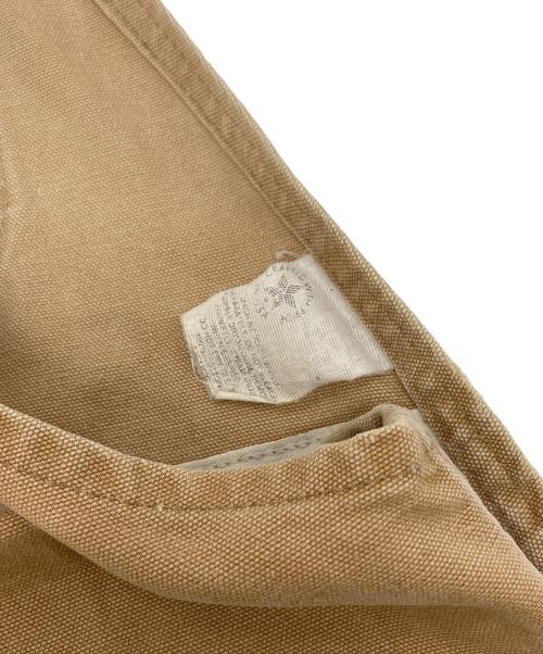 CarHartt（カーハート）CarHartt (カーハート) 【古着】デニムオーバーオール　USA製 ユニオンチケット ベージュ サイズ:実寸参照の古着・服飾アイテム