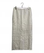 DEUXIEME CLASSEドゥーズィエム クラス）の古着「Dashingly Maxi スカート　ダッシングリー マキシスカート　リネンスカート　ロングスカート　日本製」｜ベージュ