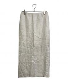 DEUXIEME CLASSE（ドゥーズィエム クラス）の古着「Dashingly Maxi スカート　ダッシングリー マキシスカート　リネンスカート　ロングスカート　日本製」｜ベージュ