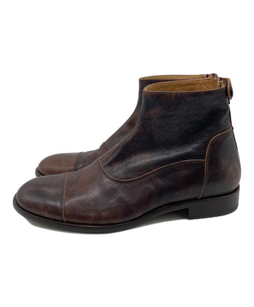 Giorgio Ricci（ジョルジオ・リッチ）Giorgio Ricci (ジョルジオ・リッチ) パティーヌブーツ　レザーブーツ　イタリア製 ブラウン サイズ:40の古着・服飾アイテム