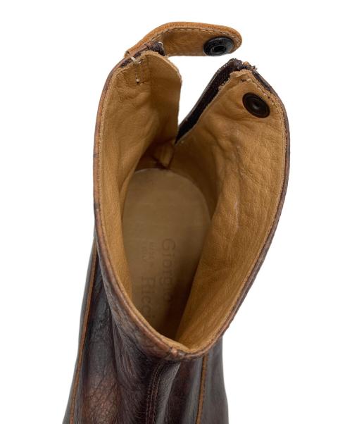 Giorgio Ricci（ジョルジオ・リッチ）Giorgio Ricci (ジョルジオ・リッチ) パティーヌブーツ　レザーブーツ　イタリア製 ブラウン サイズ:40の古着・服飾アイテム