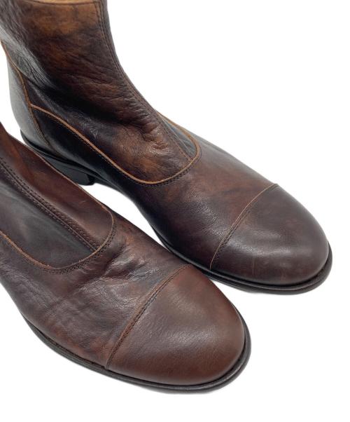 Giorgio Ricci（ジョルジオ・リッチ）Giorgio Ricci (ジョルジオ・リッチ) パティーヌブーツ　レザーブーツ　イタリア製 ブラウン サイズ:40の古着・服飾アイテム