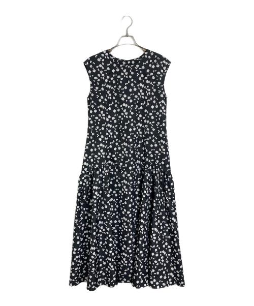 NOLLEY'S sophi（ノーリーズソフィー）NOLLEY'S sophi (ノーリーズソフィー) ウォッシャブル小花プリントティアードワンピース ブラック サイズ:38の古着・服飾アイテム