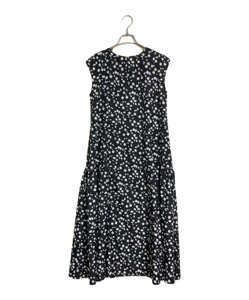 NOLLEY'S sophi（ノーリーズソフィー）NOLLEY'S sophi (ノーリーズソフィー) ウォッシャブル小花プリントティアードワンピース ブラック サイズ:38の古着・服飾アイテム
