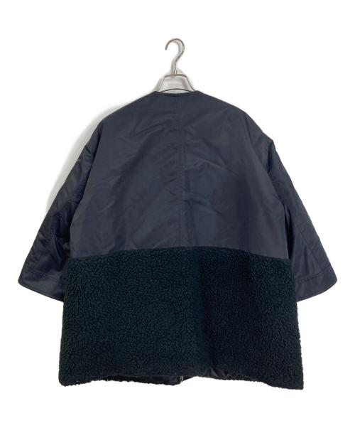 HARDY NOIR（アルディーノアール）HARDY NOIR (アルディーノアール) ボアxキルティングリバーシブルブルゾン ブラック サイズ:実寸参照の古着・服飾アイテム