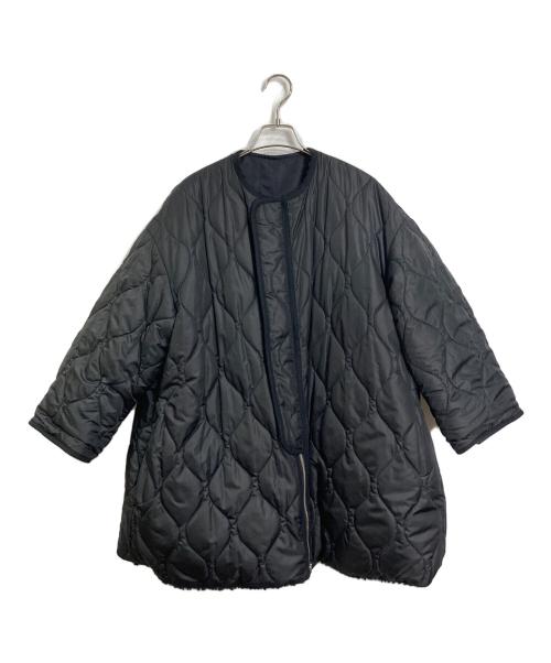 HARDY NOIR（アルディーノアール）HARDY NOIR (アルディーノアール) ボアxキルティングリバーシブルブルゾン ブラック サイズ:実寸参照の古着・服飾アイテム