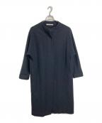 evam evaエヴァムエヴァ）の古着「プレスウールロングコート　ロングコート　アウター　日本製」｜ブラック