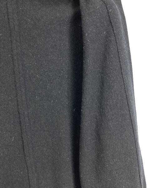 evam eva（エヴァムエヴァ）evam eva (エヴァムエヴァ) プレスウールロングコート　ロングコート　アウター　日本製 ブラック サイズ:1の古着・服飾アイテム