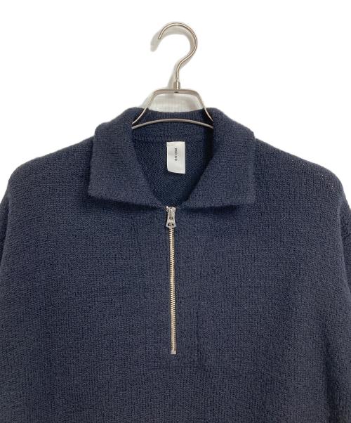 MEIAS（メイアス）meias (メイアス) WOOLON HALF ZIP P/O  ウールニット ネイビー サイズ:Lの古着・服飾アイテム