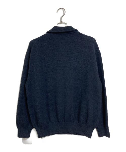 MEIAS（メイアス）meias (メイアス) WOOLON HALF ZIP P/O  ウールニット ネイビー サイズ:Lの古着・服飾アイテム