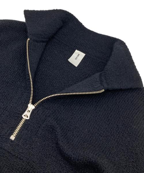 MEIAS（メイアス）meias (メイアス) WOOLON HALF ZIP P/O  ウールニット ネイビー サイズ:Lの古着・服飾アイテム