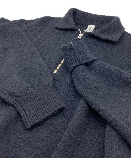 MEIAS（メイアス）meias (メイアス) WOOLON HALF ZIP P/O  ウールニット ネイビー サイズ:Lの古着・服飾アイテム