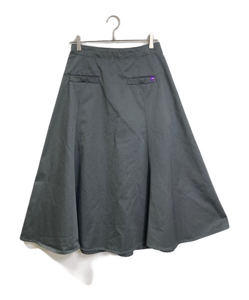 THE NORTHFACE PURPLELABEL（ザ・ノースフェイス パープルレーベル）THE NORTHFACE PURPLELABEL (ザ・ノースフェイス パープルレーベル) Chino Flared Field Skirt チノフレアフィールドスカート グリーン サイズ:Mの古着・服飾アイテム