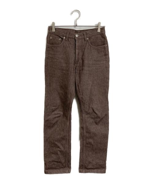 HELMUT LANG（ヘルムートラング）HELMUT LANG (ヘルムートラング) アーカイブデニムパンツ　90‐00s 本人期　カラーデニム　コットンパンツ ブラウン サイズ:27の古着・服飾アイテム