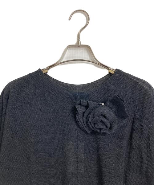 M'S GRACY（エムズグレイシー）M'S GRACY (エムズグレイシー) ブローチ付きニット ブラック サイズ:38の古着・服飾アイテム