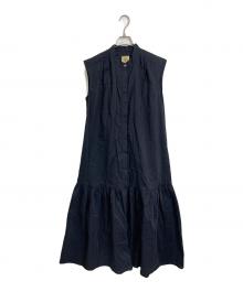 journal standard L'essage（ジャーナルスタンダード レサージュ）の古着「TCタイプライターノースリーブワンピース」｜ブラック